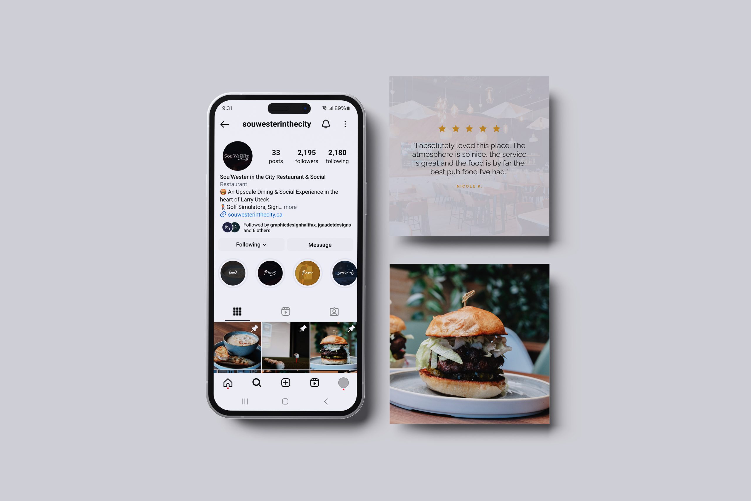 SWITC social media mockups