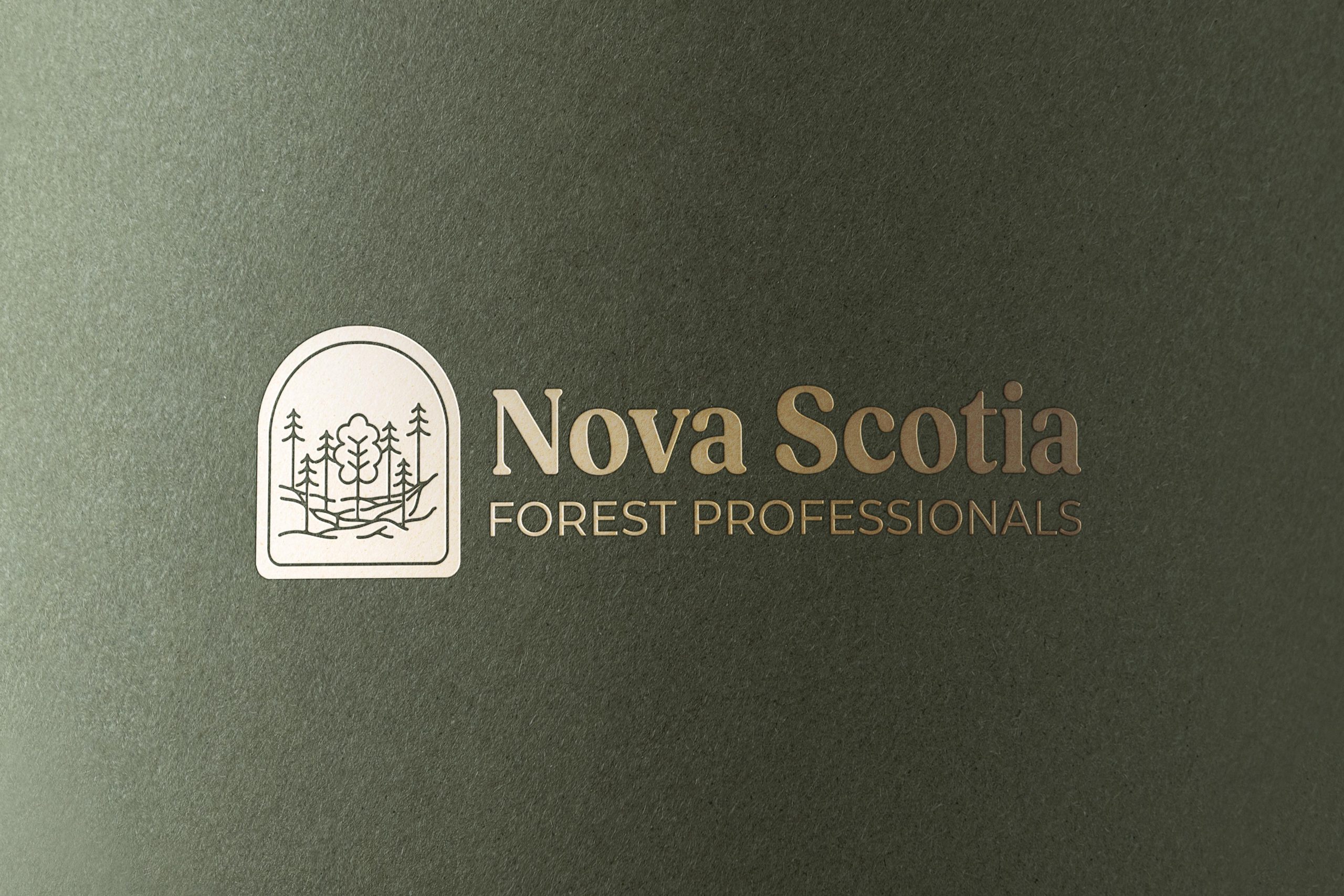 Nova Scotia Forest Professionals logo mockup