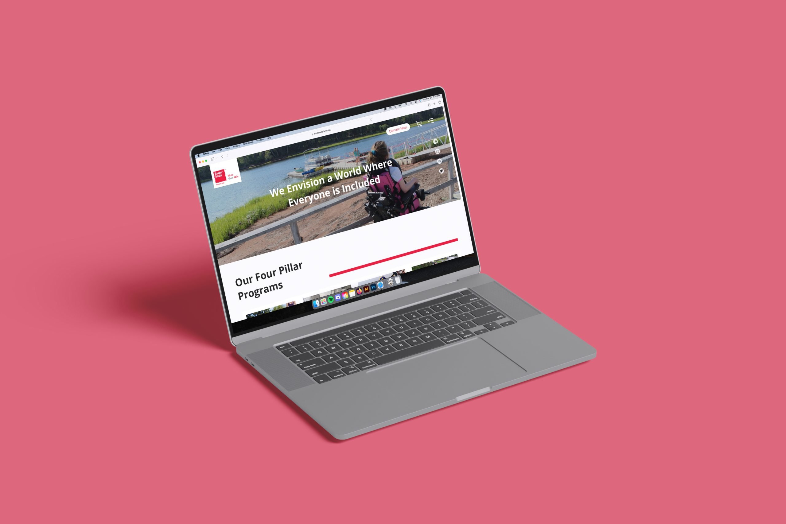 Easter Seals Nova Scotia website mockup